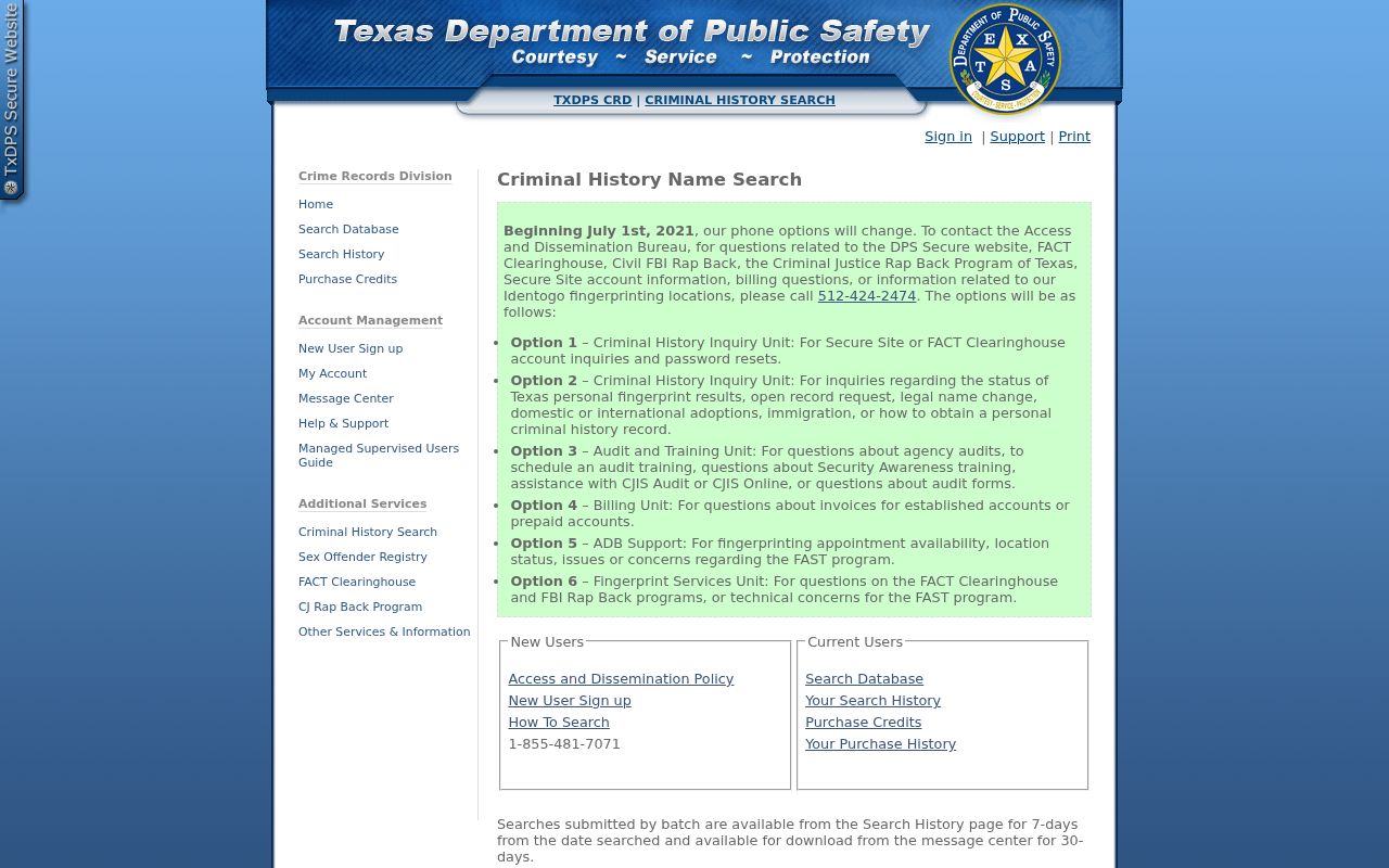 Pharr resident lookup Texas DPS secure name search form